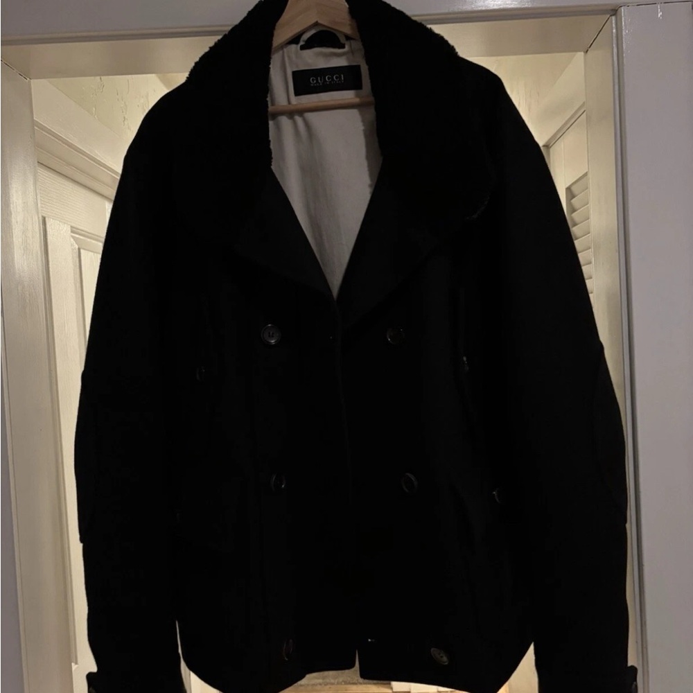 Gucci Men's Black Pea Coat